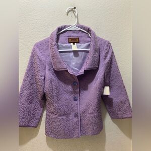 Vintage Renato Nucci designer floral  blazer 38 made in France